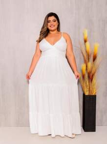 Plus Size Dresses - White - View 2