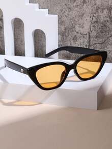 1副女式時尚太陽眼鏡,帶有度數,多種顏色任選,適合日常穿戴 - 黑色 - 查看 3