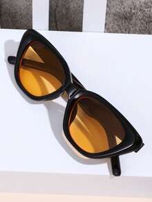 1副女式時尚太陽眼鏡,帶有度數,多種顏色任選,適合日常穿戴 - 黑色 - 查看 2