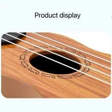 1Pc 35cm Guitar Toy Can Be Used To Play Elementary Instruments With Paddles Simulating Music Toys - Brown - View 7