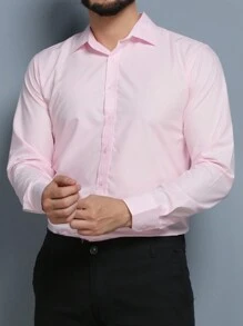 Men Shirts - 淺粉色 - 查看 2