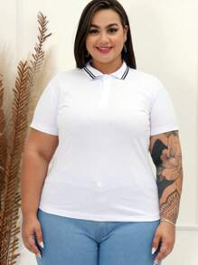 Plus Size Blouses - 白色 - 查看 1