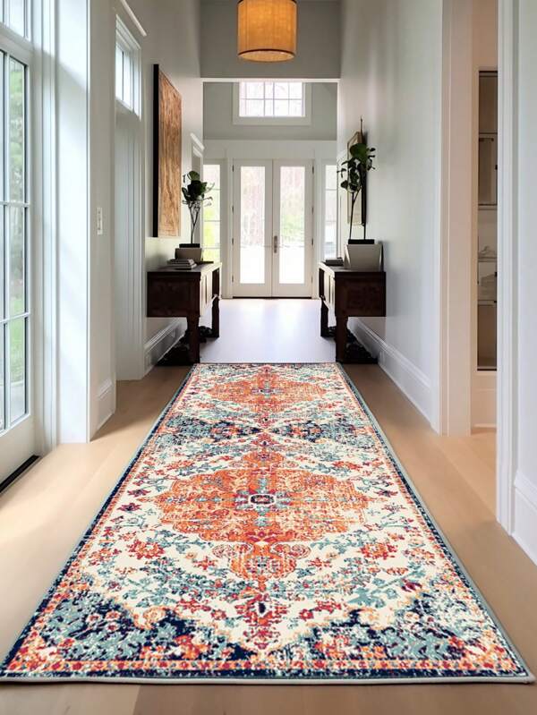 1pc Graphic Pattern Floor Rug ,Room Decor