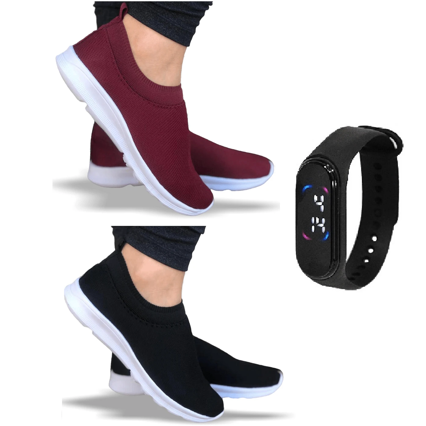 Uzze Sport Women Sports Shoes - 黑色 - 查看 1