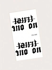 1pc Waterproof & Sweatproof Temporary Tattoo Sticker Made Of Pvc Material Featuring Fashionable English Phrase 'do Not Easily Trust Anyone' For Warning, Suitable For Daily Wear