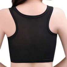 1pc Women's Chest Binder Bra, Breathable Sport Vest, Chest Compression Shapewear To Show Small Chest, All Seasons - Black - View 3