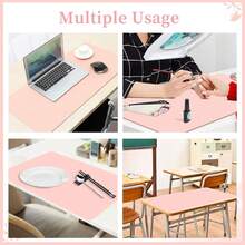 粉紅色美甲桌墊,可折疊美甲手墊,適用於美甲扶手墊,柔軟超細纖維皮革美甲墊,美甲墊美甲桌墊,適用於美甲技師沙龍家用的桌墊 - 粉色 - 查看 7
