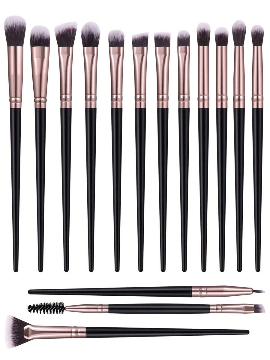 15pcs Makeup Brush Set, High Quality Synthetic Hair Eye Shadow Blending Brush Set, Face & Eye Makeup Tools, Makeup Brush Set, Makeup Brush Set, Makeup Brush Set, Complete Makeup Brushes, Makeup Brush Set, Full Makeup Tools Set, Makeup Brush Set, Makeup Brush Set, Makeup Gift Set - Multicolor - View 1
