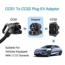 KOLANKY CCS1 To CCS2 EV Fast Charging DC Adaptor - Black - View 3