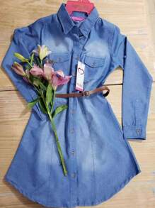 Vestidos de mezclilla - Azul - Ver 2