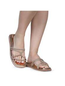 Women Flat Sandals - 銅色 - 查看 5