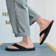 男款編織帶拖鞋,支撐拱門,時尚、防滑、耐磨,適用於海灘和水上鞋類