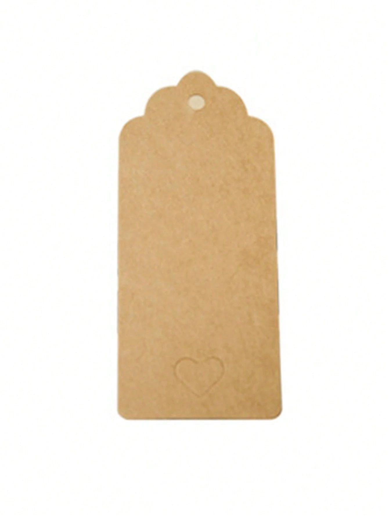 100pcs Tags + 20m String Rectangular Hollow Out Heart Shape Blank