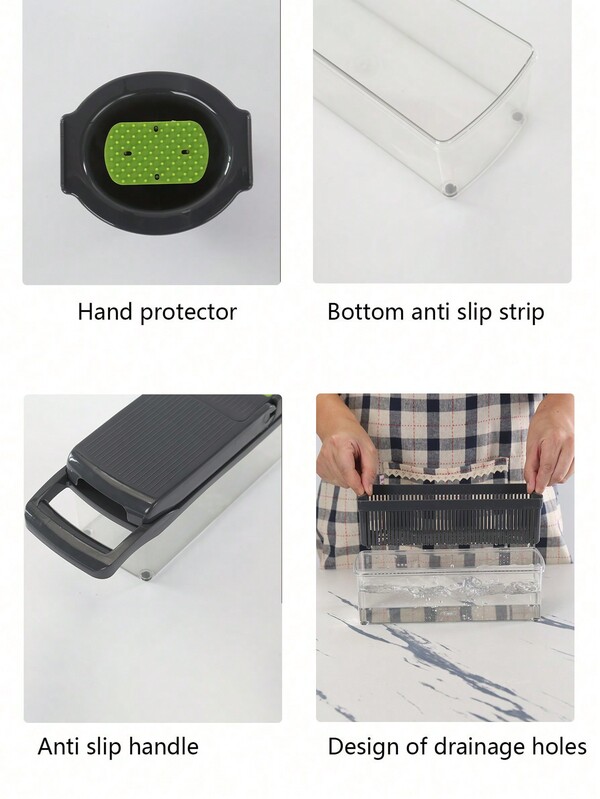 1Set Vegetable Onion Chopper, Kitchen 14 In 1 Food Chopper 8 Blades