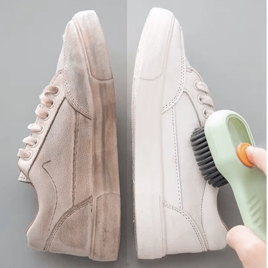 New Arrival Liquid-added Shoe Brush For Home Use, Multifunctional Plastic Cleaning Brush With Soft Bristles, Convenient And Practical - Mint Green - View 1