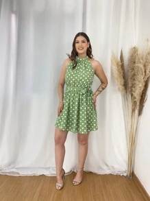 Women Dresses - 綠色 - 查看 1