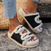 Comfortable Casual Plush Shoes - Beige - View 4