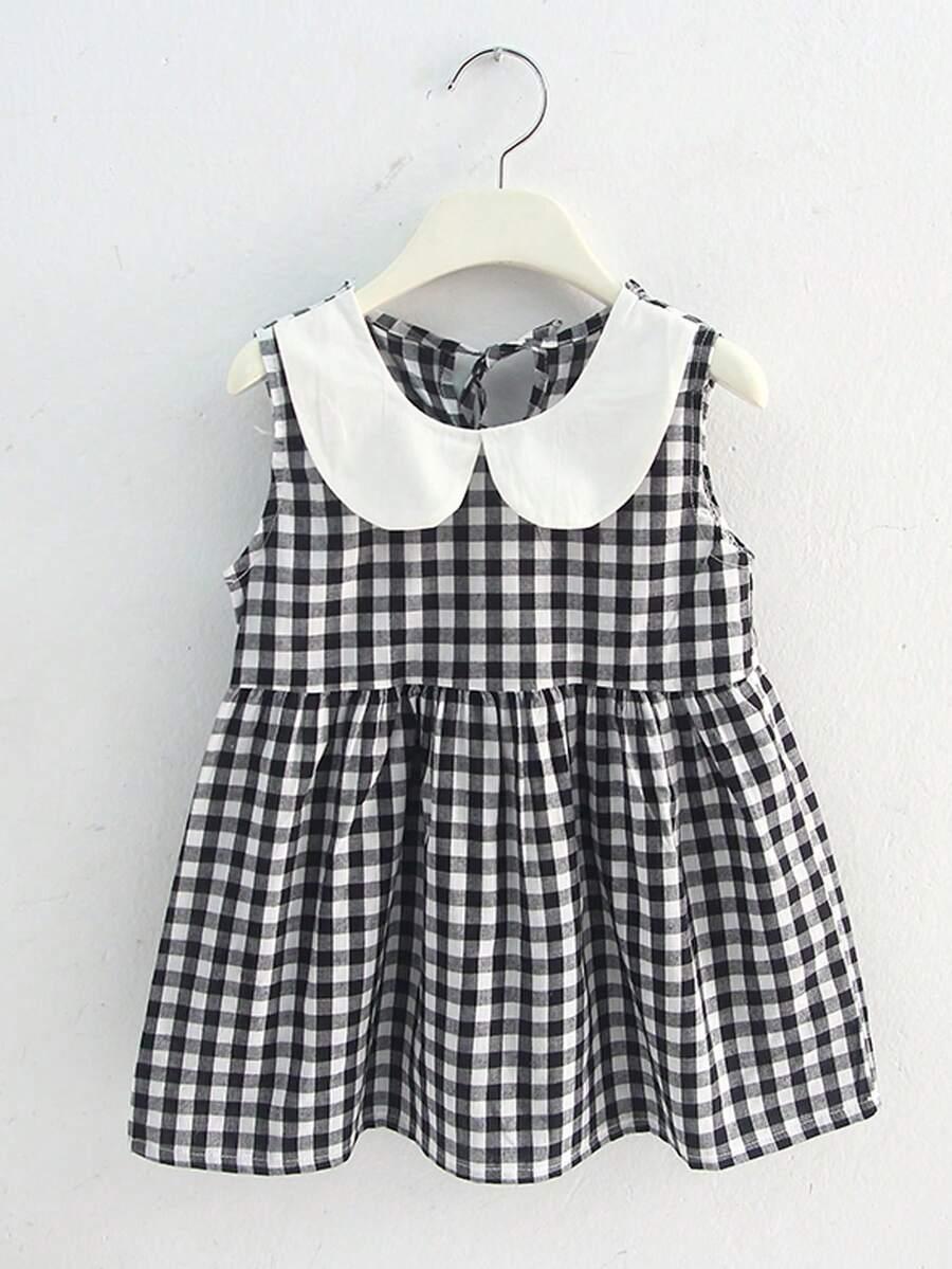 Checked Pattern Girls' Dress - Multicolor - View 1