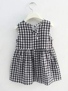 Checked Pattern Girls' Dress - Multicolor - View 2