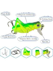 Fishing 3pcs/Lot Fishing Lure 35mm 3g Grasshopper Insect Bait Flying Lure Hard Bait Realistic Artificial Bait Bass Fishing Bait