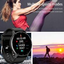 LIGE Smart Watch for men women Pedometer, calorie, call reminder, waterproof fitness sports watch, heart rate, blood pressure, sleep, alarm clock, message reminder, weather, photo, sedentary reminder Smart bracelet Compatible With android ios