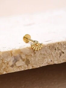 1pc Fashionable Simple Mini Titanium Steel Stud Earring Suitable For Women's Daily Wear