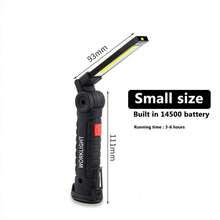 1pc Rechargeable Multifunctional Portable Work Light With 2 Size Options, Suitable For Lighting, Maintenance, And Car Repair - Black - View 7