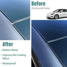 天窗橡膠氣密條,適用於特斯拉model 3 2017-2023年,頂部配件,降噪密封套件附安裝工具 - 黑色 - 查看 6