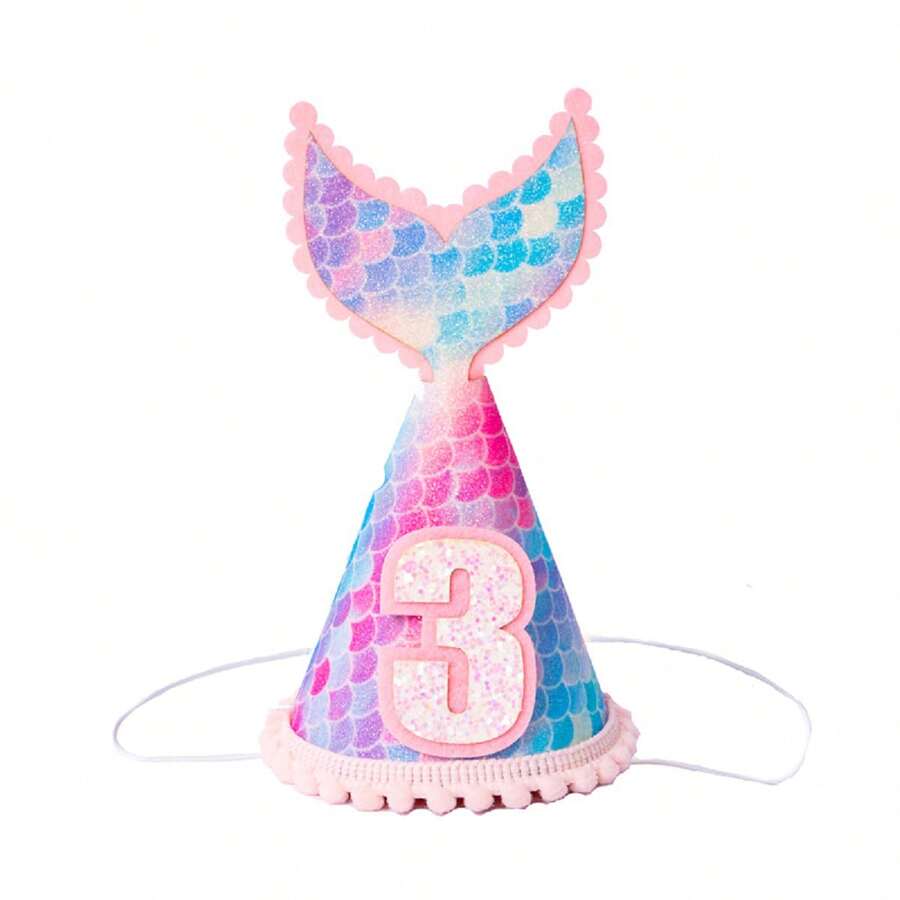 1pc Mermaid Tail Hat For Party - Black - View 1