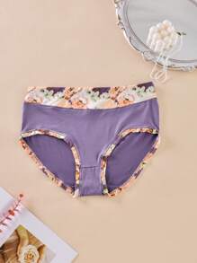 3 件裝大尺碼女高腰三角內褲 - 彩色 - 查看 3