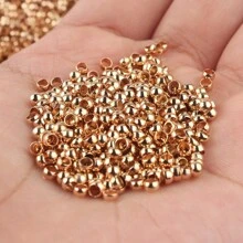 2/2.5/3mm Bi Nhỏ Crimps Cấp Hạt Chặn Miếng Đệm Thành Phần Hạt Làm Trang Sức Tự Làm Thủ Công chất liệu 500 chiếc - Nhiều màu - Xem 3