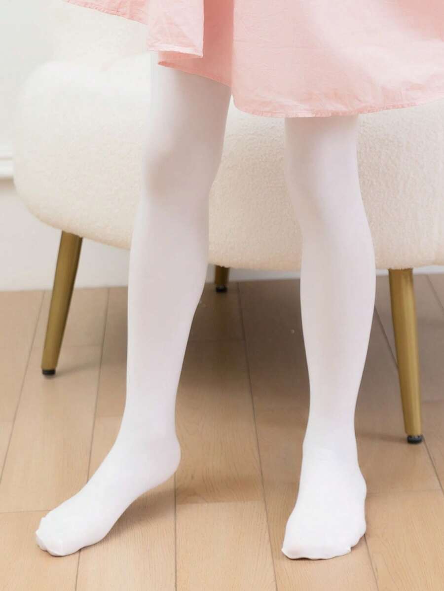 1pc Toddler Girls' Super Stretch Dance Socks, Breathable Leggings For Spring And Autumn