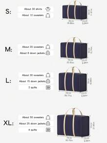 1 件藏青色，衣物收纳袋，搬家包装袋，被子收纳袋，搬家袋，衣物袋装饰品秋季装饰节日装饰房间装饰家居装饰秋季装饰卧室装饰 - 藏蓝色 - 查看 6