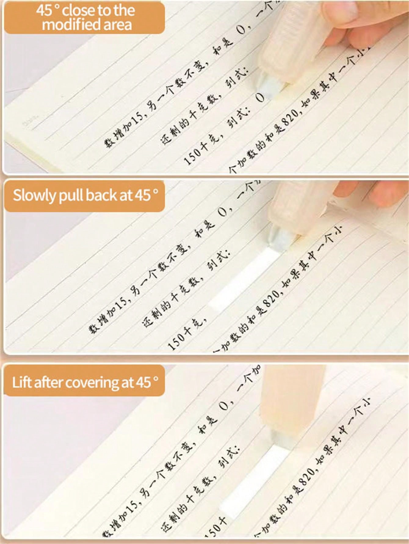 1 Card Random Color Removable Correction Tape With Replaceable Refills