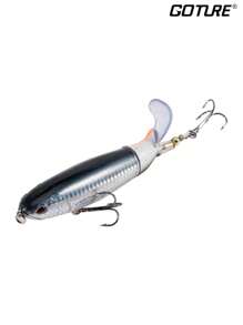 GOTURE 1pc Spin Tail Fishing Lure Floating Rotating Tail Crankbait