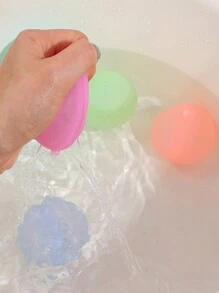 10入組自充水彈硅膠水球,可重複使用的水球玩具 - 紅色 - 查看 6