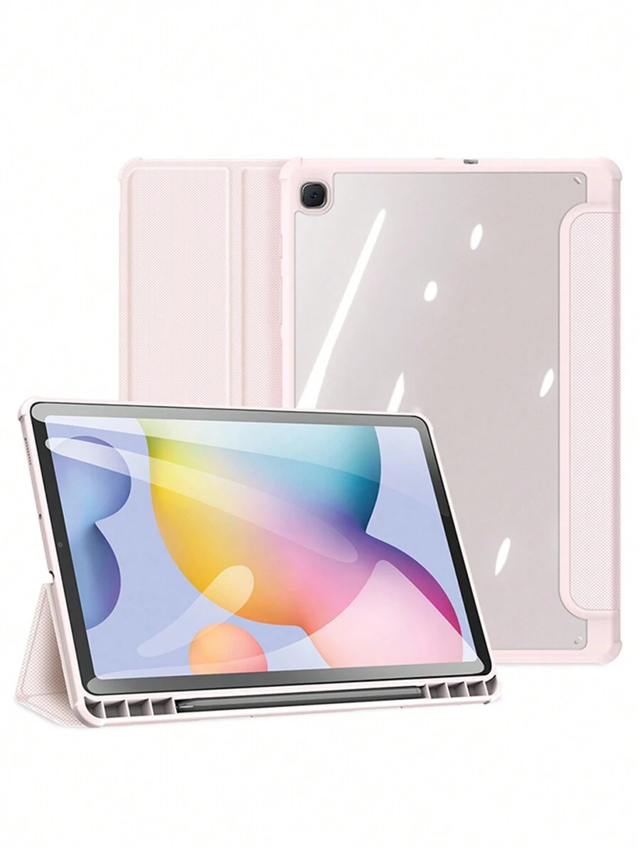 Caja Protectora Acrílica Compatible Con Samsung Tablet S6lite, S7, S8, A7 Lite, A8 - Rosa - Ver 1