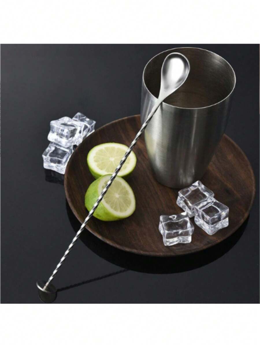 Colher Bailarina Barman Mistura Sucos e Drinques em Aço inox 27,5 cm - Prata - Visão 1