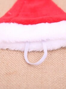 1pc Christmas Decor Pet Santa Hat For Dogs - Red - View 3