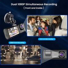 New 2 Inch HD Dual Lens 1080P Dash Cam, Car DVR With Built-In 150mAh Lithium Battery For In-Car & Outside Monitoring, Cycle Recording