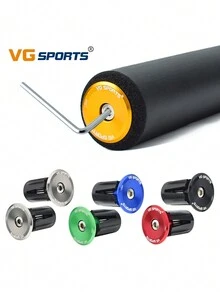 VG Sports 1 pair Bike Grip Handle Bar End Cap Aluminium Alloy MTB Handlebar Grips Plugs Caps for Bicycle Handlebar Accessories - Red - View 2