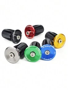 VG Sports 1 pair Bike Grip Handle Bar End Cap Aluminium Alloy MTB Handlebar Grips Plugs Caps for Bicycle Handlebar Accessories - Red - View 3