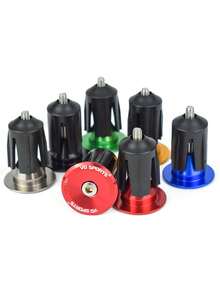 VG Sports 1 pair Bike Grip Handle Bar End Cap Aluminium Alloy MTB Handlebar Grips Plugs Caps for Bicycle Handlebar Accessories - Red - View 4