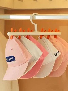 Tendedero Organizador De Sombreros, Tendedero De Ropa Con Clips Para Calcetines Y Ropa Interior, Múltiples Funciones, Prevención De Enredos, 1 Ud. - Naranja - Ver 2