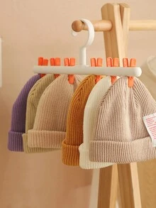 Tendedero Organizador De Sombreros, Tendedero De Ropa Con Clips Para Calcetines Y Ropa Interior, Múltiples Funciones, Prevención De Enredos, 1 Ud. - Naranja - Ver 1