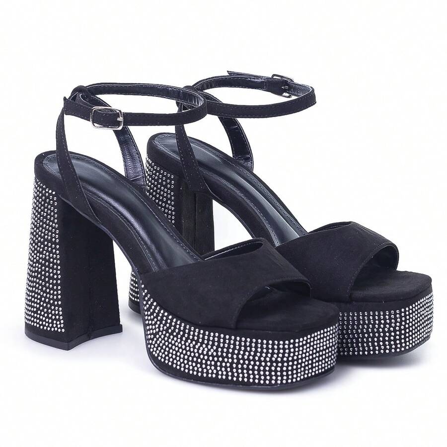 Women Heeled Sandals - 黑色 - 查看 1