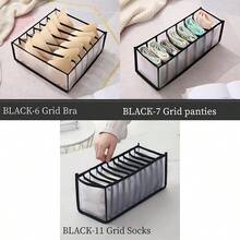 內衣和內褲收納盒,可摺疊內褲收納盒,抽屜和衣櫃領帶收納隔板,適用於胸罩、內褲和襪子 - 彩色 - 查看 9