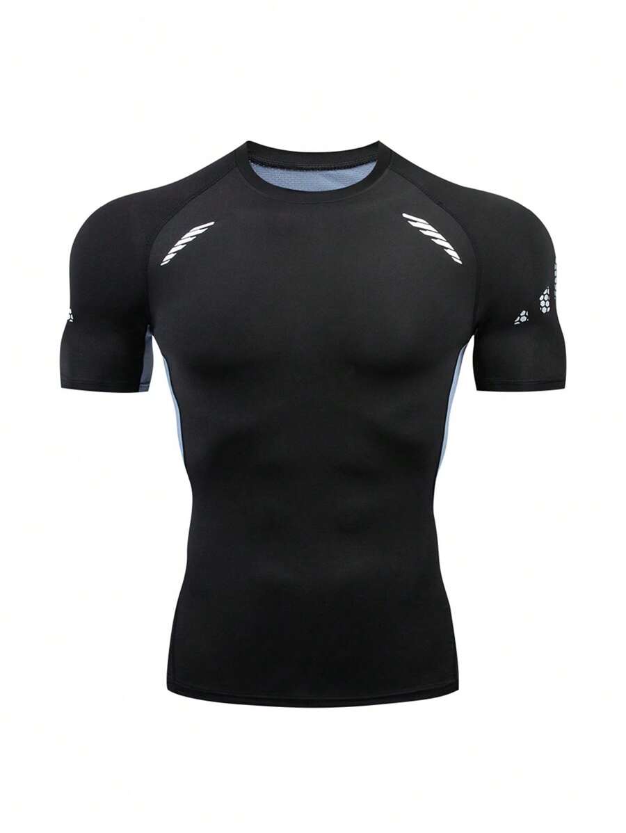 Camiseta de manga corta de estilo novio para hombres, ropa deportiva, camiseta básica de estilo novio para hombres, Top de compresión de estilo novio para hombres