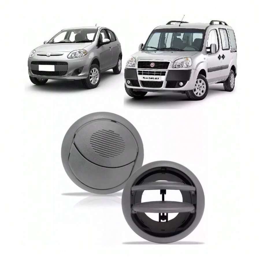 Difusor Ar Central Lateral Palio 2012 em diante Doblo todas Cinza Claro