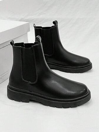 Men's Autumn & Winter High-Top Chelsea Boots, Motorcycle Boots, Flat Ankle Boots, Stylish Shoes